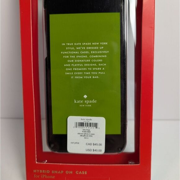 kate spade Black & Red iPhone 6 Hybrid Hardshell Case Ladybugs - Picture 2 of 3